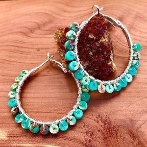 Aquamarina Handmade Statement Hoops!